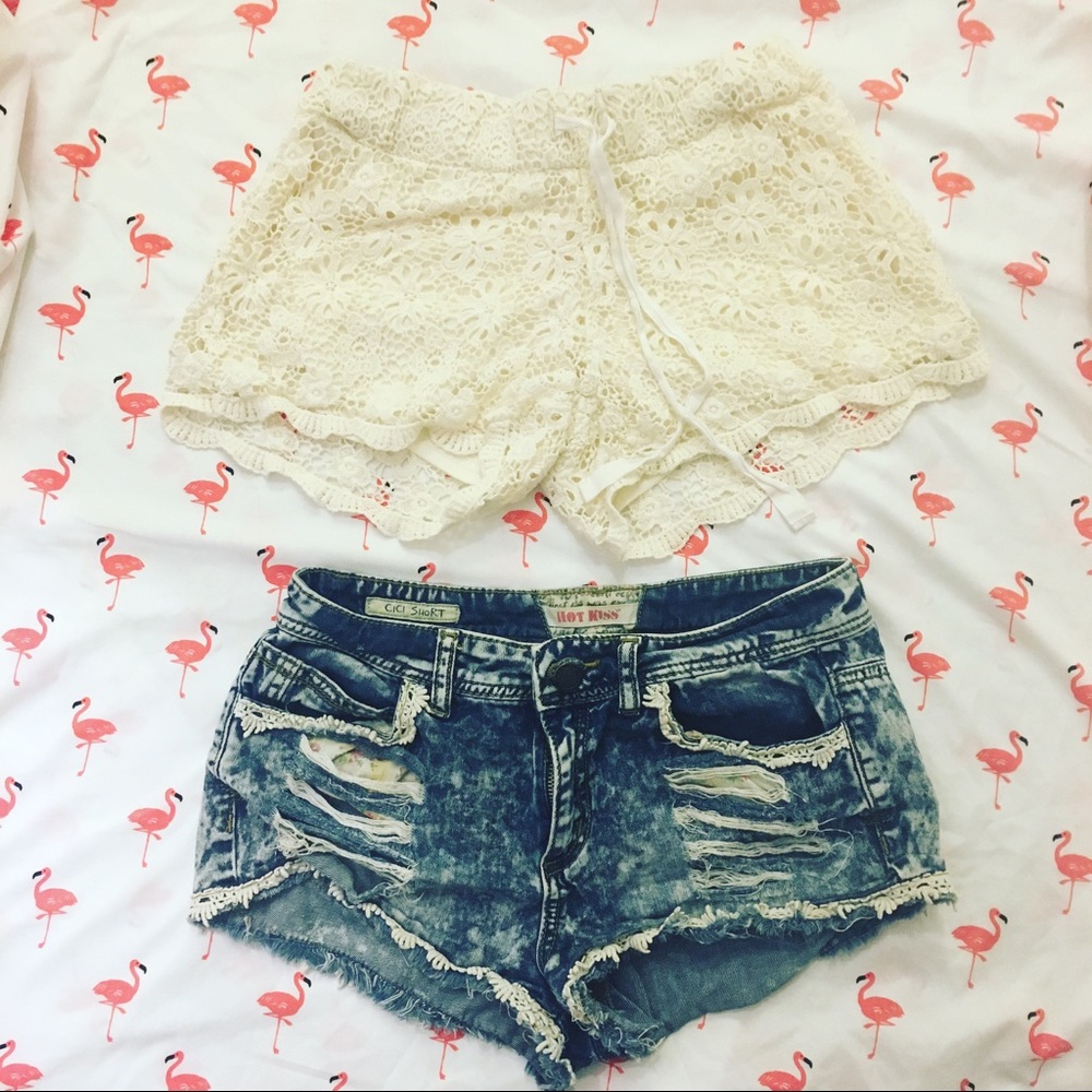 Lace Shorts & Jean Shorts